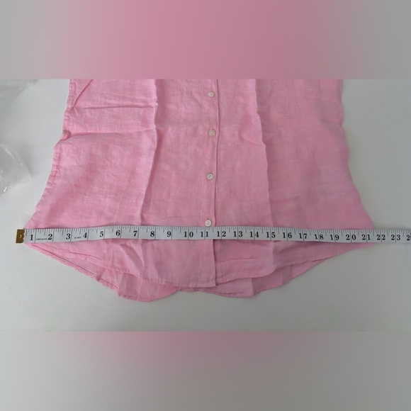 Lilly Pulitzer BRIETTE BUTTON DOWN URCHIN PINK X RESORT WHITE SZ M - Picture 7 of 9